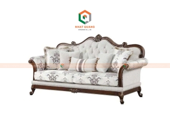 Ghế sofa bọc vải nỉ kiểu dáng classic tân cổ điển SF-010